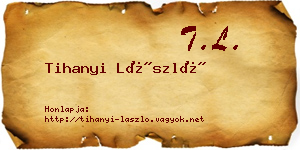 Tihanyi László névjegykártya